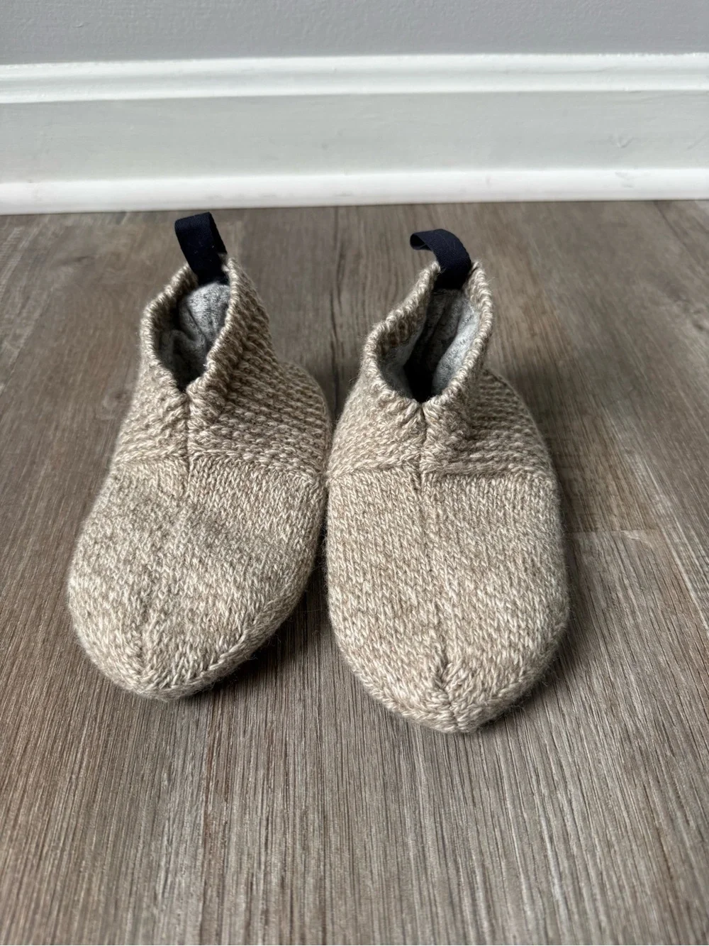 Bombas Toddler Knit Slip-On Slippers Gripper Slipper Taupe Beige Kids New